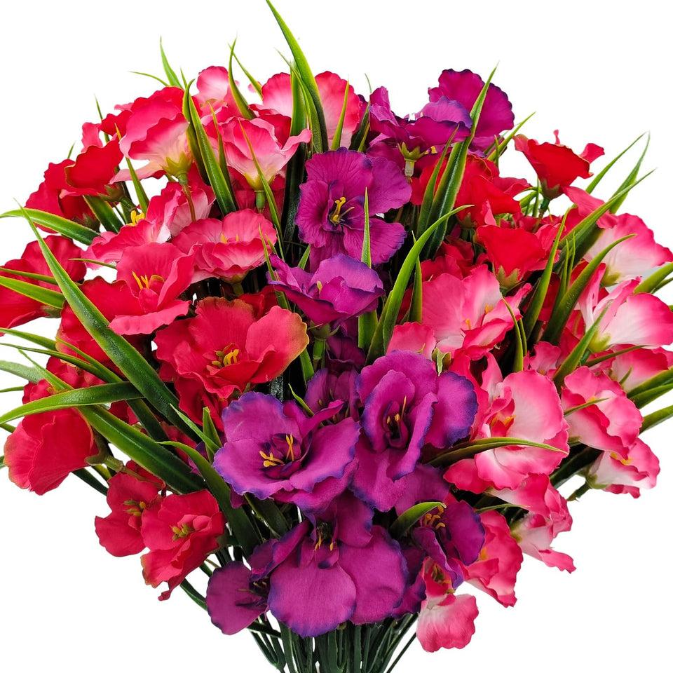Guagb artificial hibiscus red outdoor flower for porch enduring color.