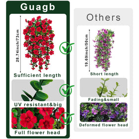 Guagb dense floral display covers pots fully without gaps.