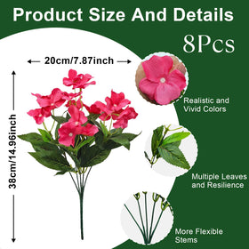 Guagb outdoor impatiens rose red in window box scene with color.