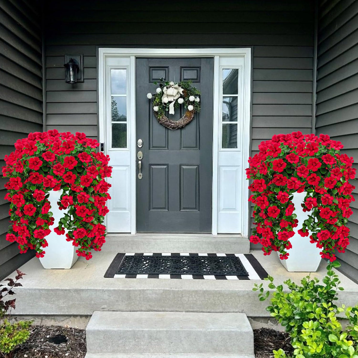 Guagb two-bundle outdoor geraniums provide full, lush coverage.