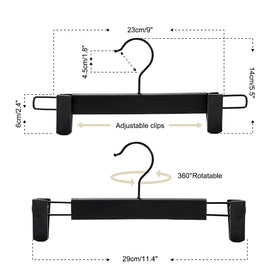 GUANJUNE adjustable clips hangers adapt to item sizes.