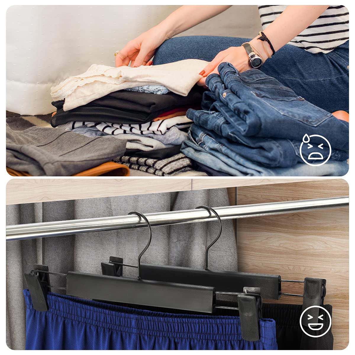 GUANJUNE durable plastic hangers resist creases.