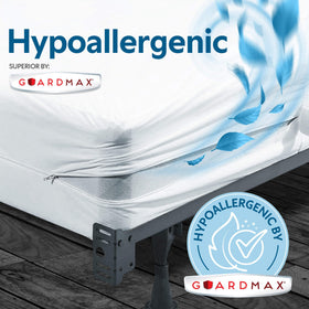 Guardmax design shields the box spring in busy bedrooms for daily protection