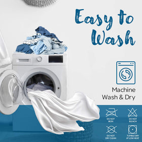 Guardmax easy-care duvet cover is machine washable for convenience.