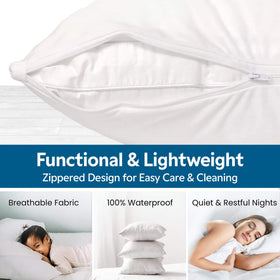Guardmax four-pack group shot emphasizes value and full pillow protection.