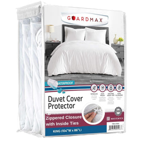 Guardmax waterproof duvet cover jersey top close-up shows soft stretch and premium finish