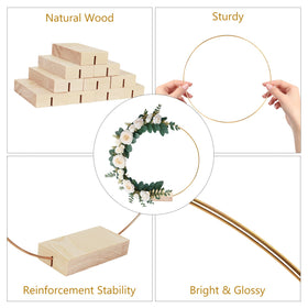 GUDELAK DIY-friendly hoops invite ribbons and greenery for personalized event decor.