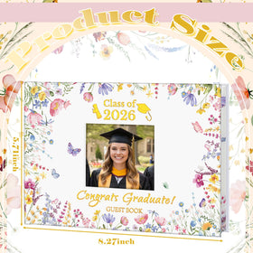 Gueevin guest book interior pages with colorful layouts for heartfelt messages