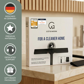 GÜTEWERK non-slip coating keeps the wiper steady in wet conditions.