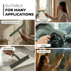 GÜTEWERK adhesive-mount option secures to tiles and mirrors neatly.