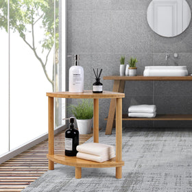 GUGIGIP multi-use stool functioning as a side table when not in the shower