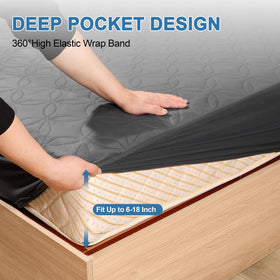 GUHER deep-pocket elastic skirt keeps the protector in place.