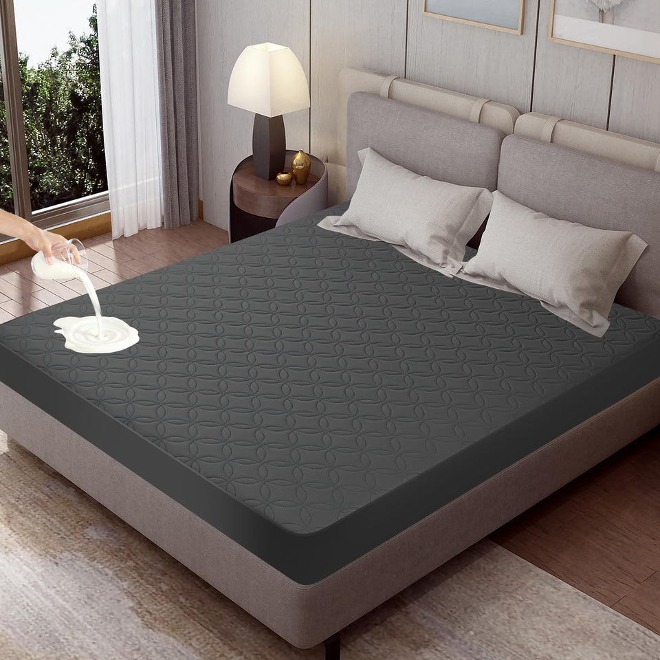 GUHER waterproof mattress protector with 6-14 inch deep pocket for a secure fit.