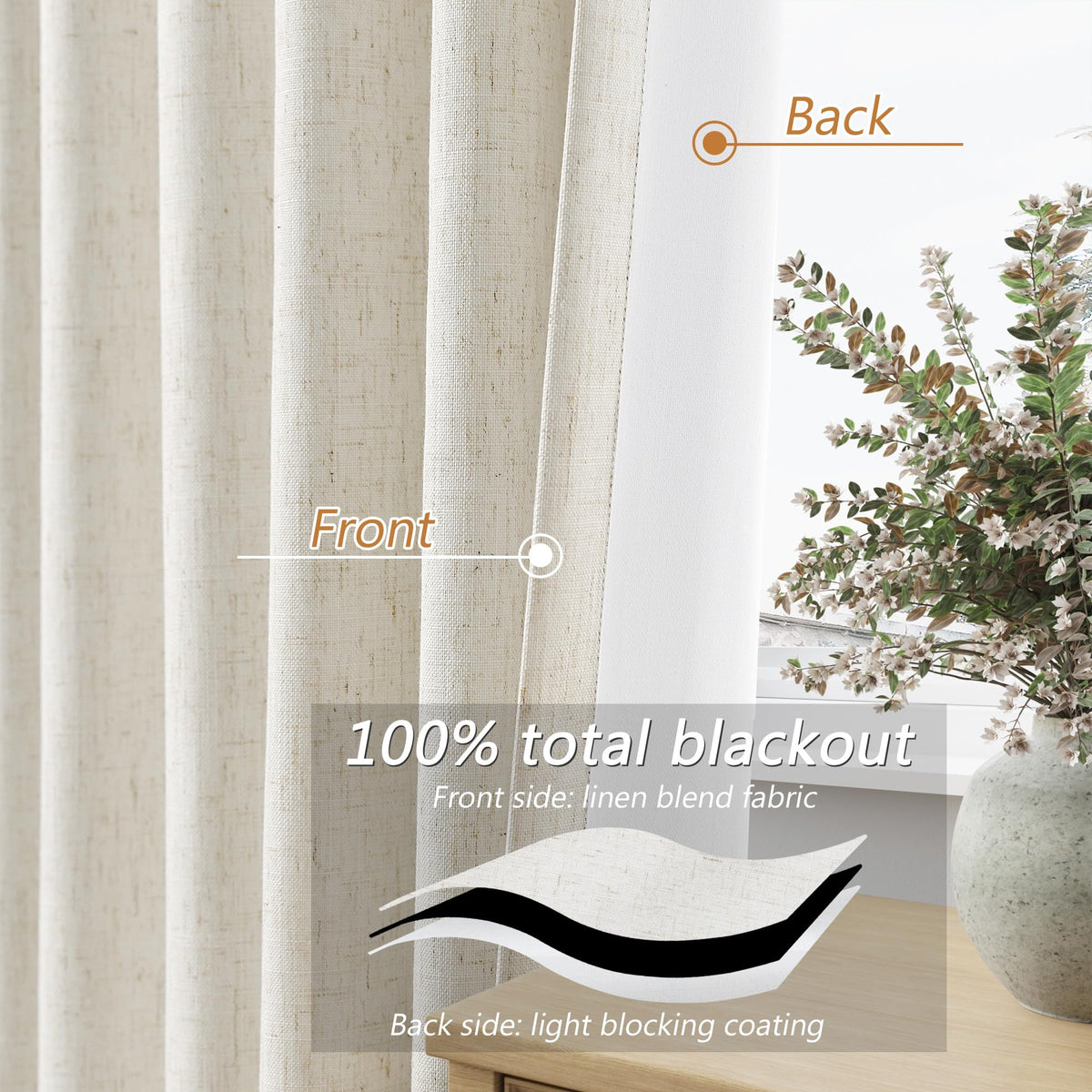 Guken Cream back-tab options illustrate versatile hanging styles