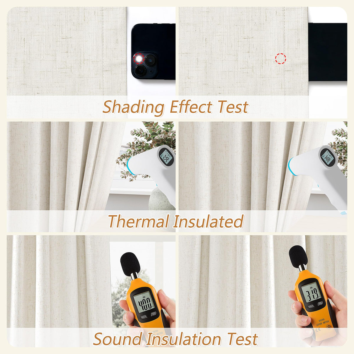 Guken Cream blackout curtains ideal for privacy and sleep in bedrooms