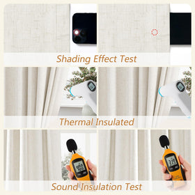 Guken Cream blackout curtains ideal for privacy and sleep in bedrooms