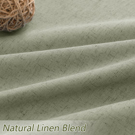 Natural linen blend texture on Guken curtains for premium look