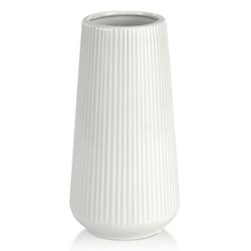 GUKJOB white ceramic vase front view, ideal centerpiece for modern living rooms