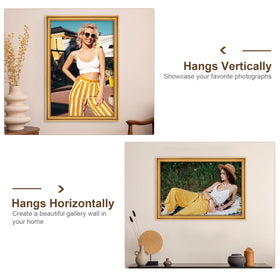 GULETHUN frame gold finish side view highlights elegant bezel and classic lines.