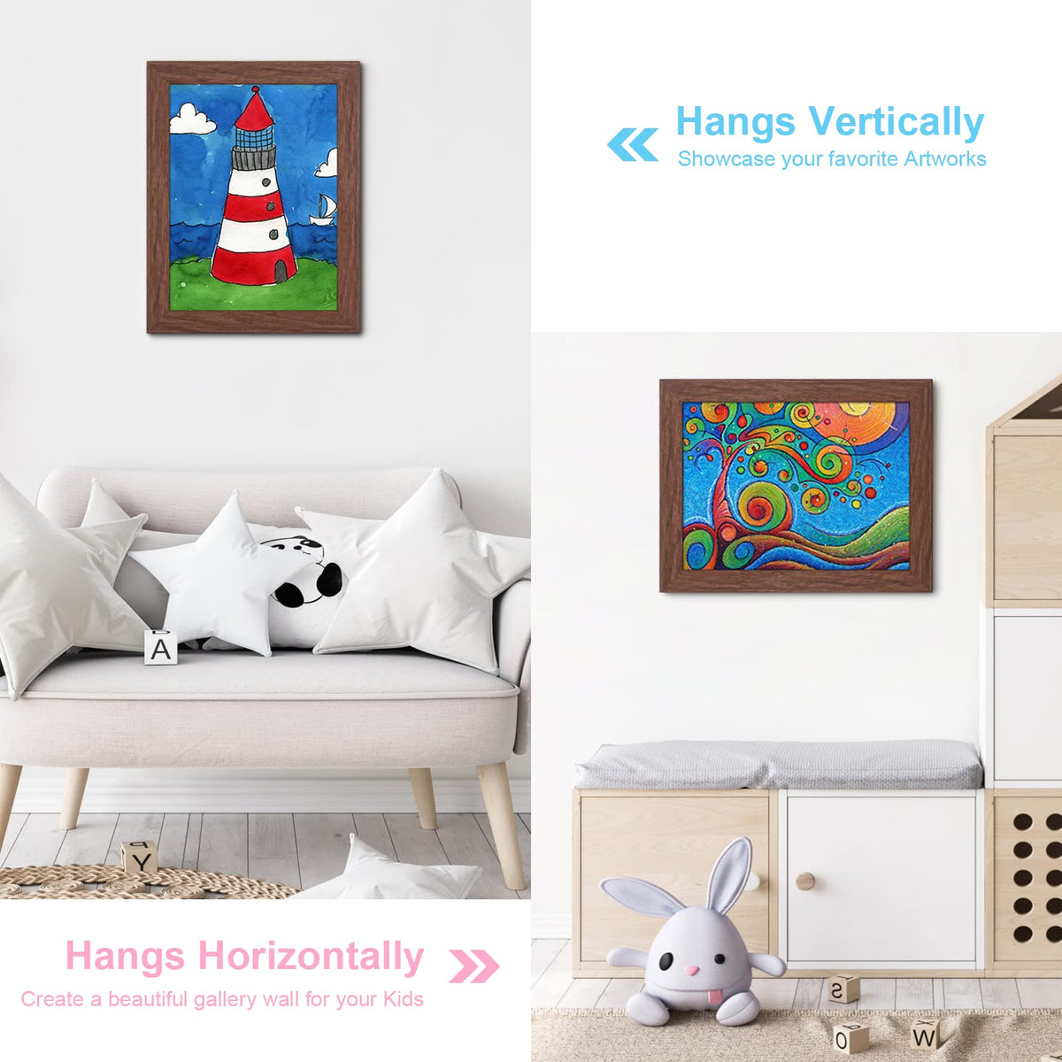 Capacity to hold 50–150 pieces of artwork in GULETHUN frames