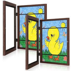 GULETHUN 2-Pack Kids Art Frames with 8.5x11 front opening for easy changes