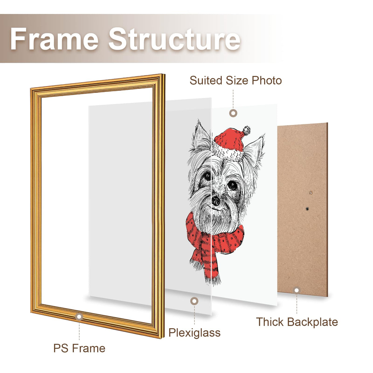 GULETHUN frame back view showing sturdy support for wall or table display.