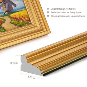 GULETHUN frame with preinstalled hangers enabling vertical or horizontal mounting.