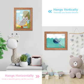 GULETHUN kids art frame 180-degree open front for simple art swaps