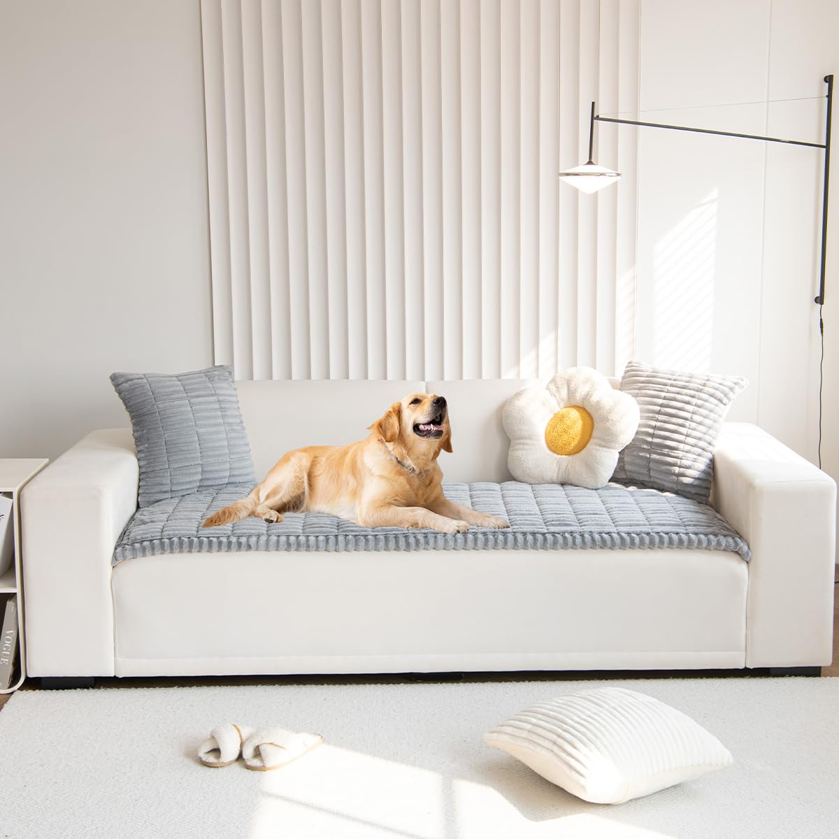 Gumfolk pet couch cover dual protection shields furniture and floors from spills.