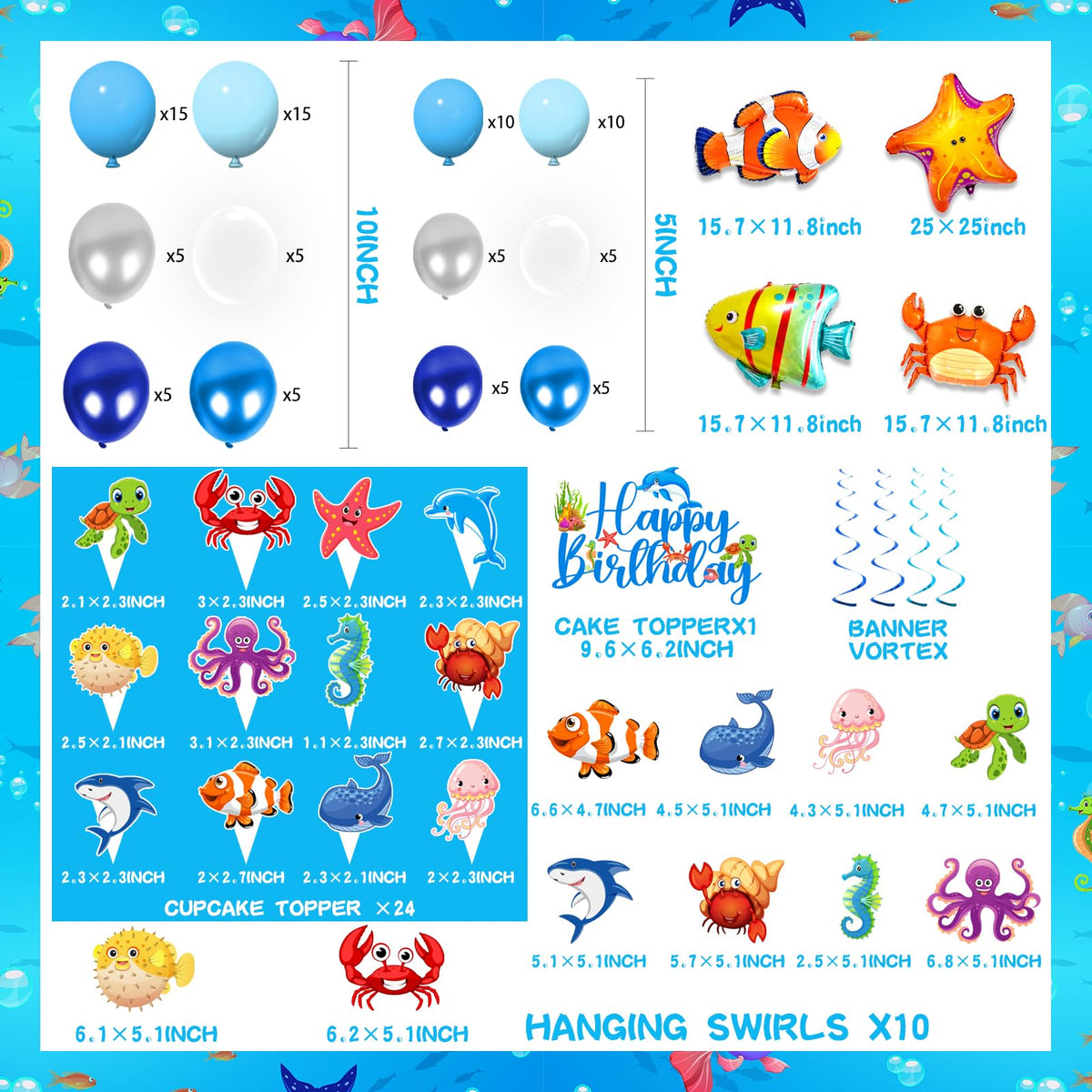 Gumwaqu cake toppers add ocean charm to dessert and cupcakes.