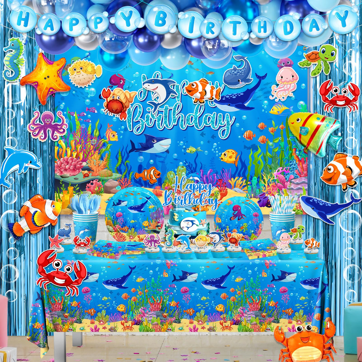 Gumwaqu Undersea backdrop creates a cinematic sea-scene for guests.