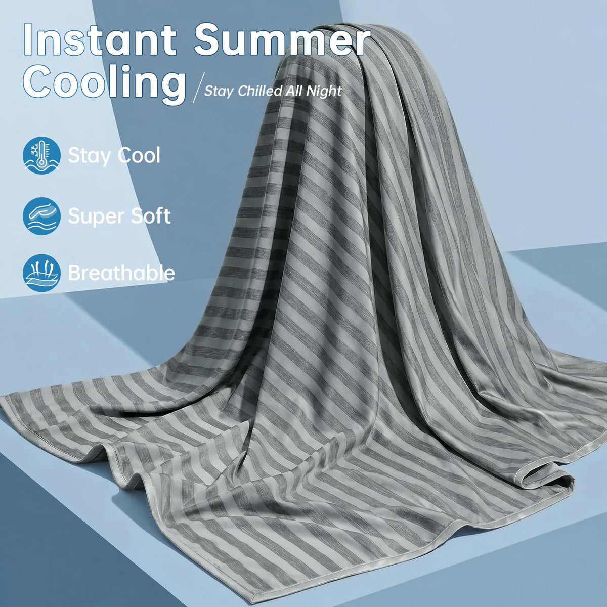 Guohaoi cooling blanket 400TC weave close-up shows durability and long-lasting coolness