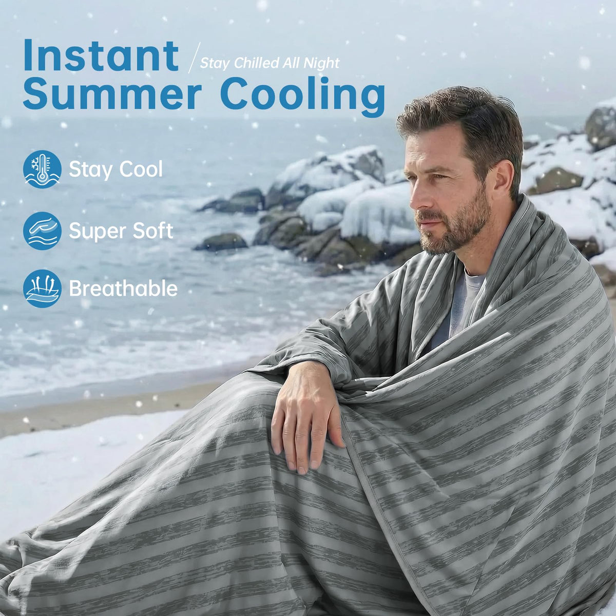 Guohaoi cooling blanket travel-friendly 50x70 for on-the-go comfort