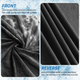 Guohaoi dual-layer blanket with microfiber base and mica nylon top for airflow.