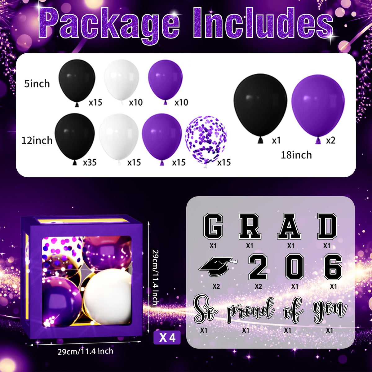 Gupesxu 12-inch balloons pack adds vibrant color to the party.