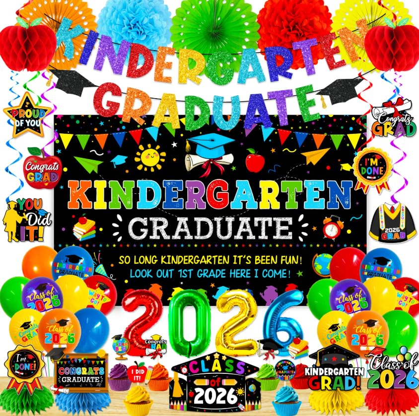 Gupesxu 2026 kindergarten graduation banner for photo-worthy celebrations.
