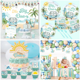Gupesxu 7inch dessert plates keep treats neatly presented at the birthday table.