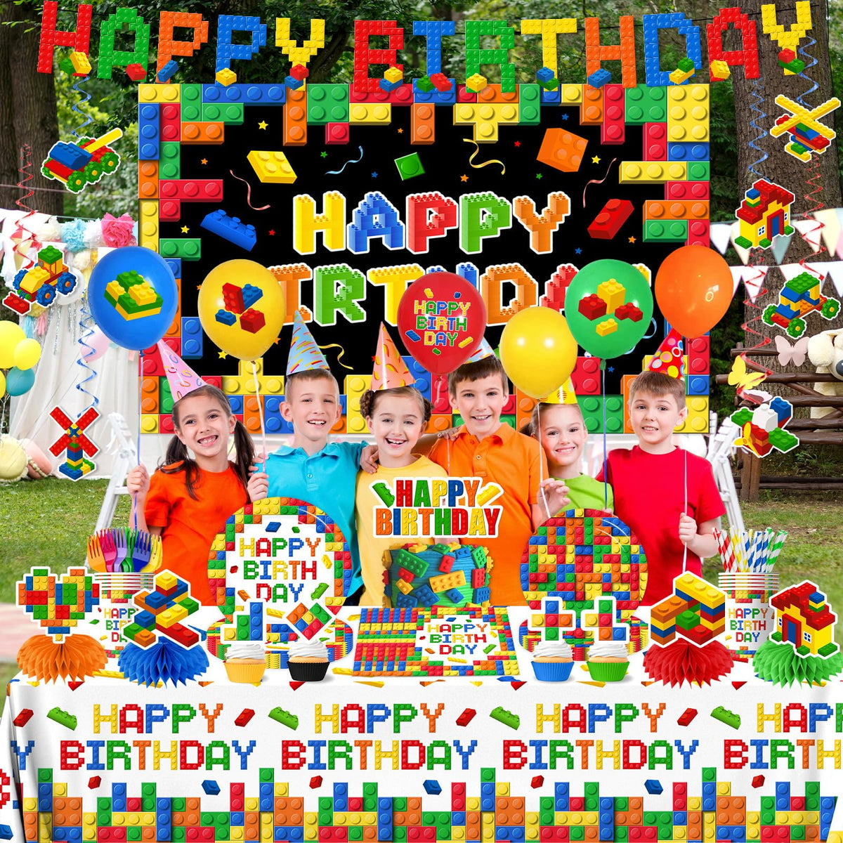 Gupesxu building block balloons in latex add color and fun to celebrations