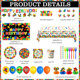 Gupesxu building block tablecloth sets the theme and protects surfaces