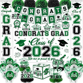 Gupesxu graduation backdrop banner for vibrant milestone photos in black and green