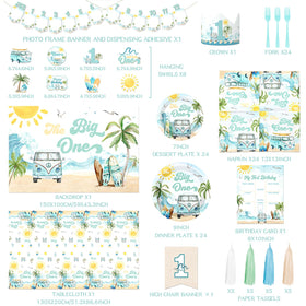 Gupesxu Surf beach tablecloth provides a vibrant, spill-friendly surface for meals.
