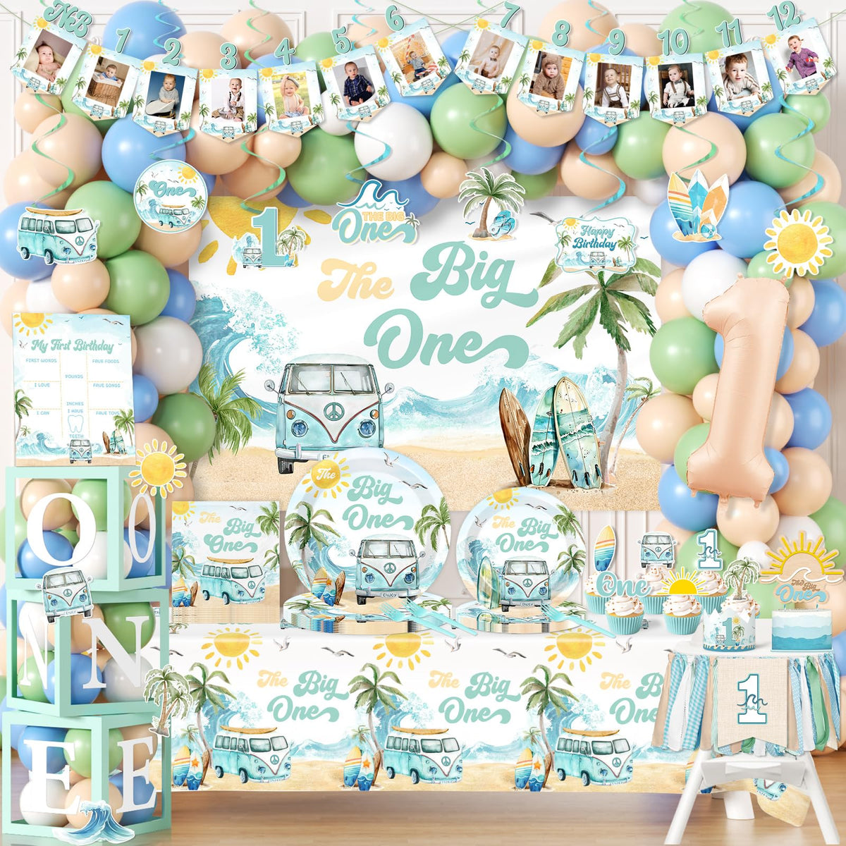 Gupesxu The Big One photo banner for beach birthday memories and themed photos.