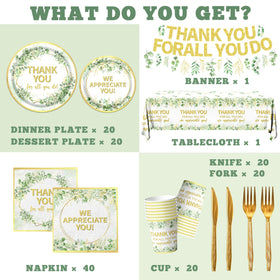 Gupesxu We Appreciate You sage green cups ensure easy servings.