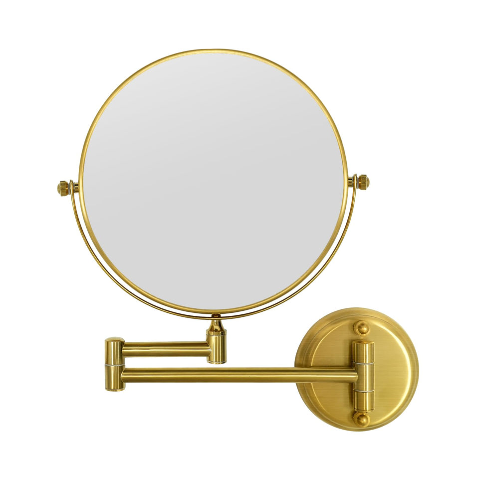 GURUN 8-inch wall-mounted makeup mirror with 10x magnification for precision grooming