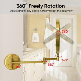 GURUN versatile bathroom mirror suitable for daily routines and travel support