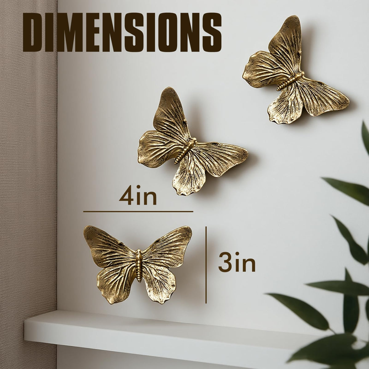 GUSFREUD close-up of resin texture on 3D butterfly wall decor for realism