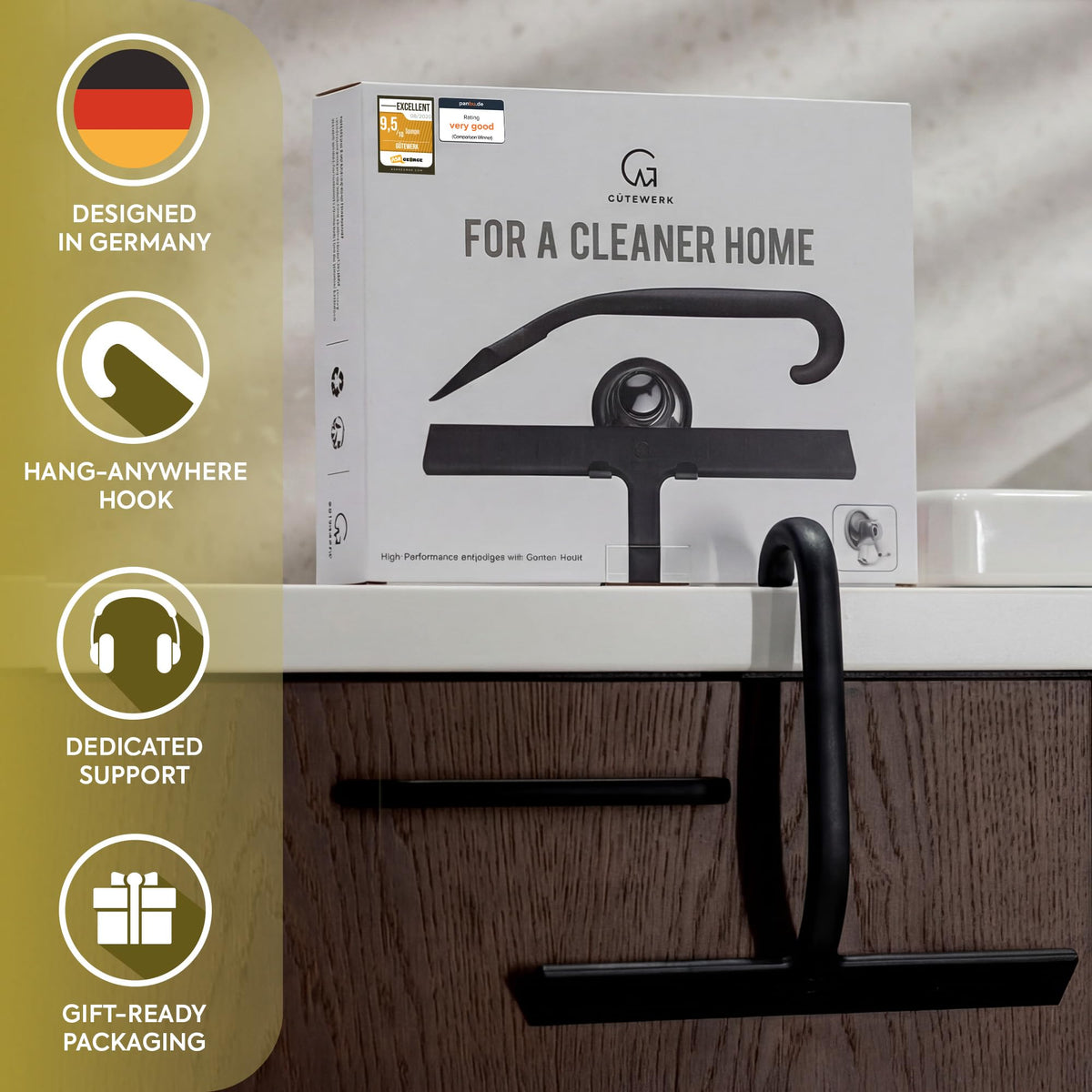 GÜTEWERK rust-resistant design: reliable tool that stays grippy and resists corrosion.
