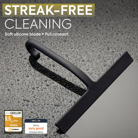 GÜTEWERK shower squeegee streak-free-glass: leaves glass, tile, and mirrors crystal clear.