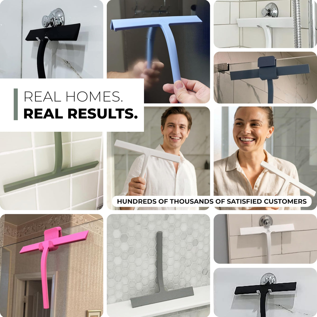 GÜTEWERK 3-in-1 mount offers hook, suction, and adhesive options.