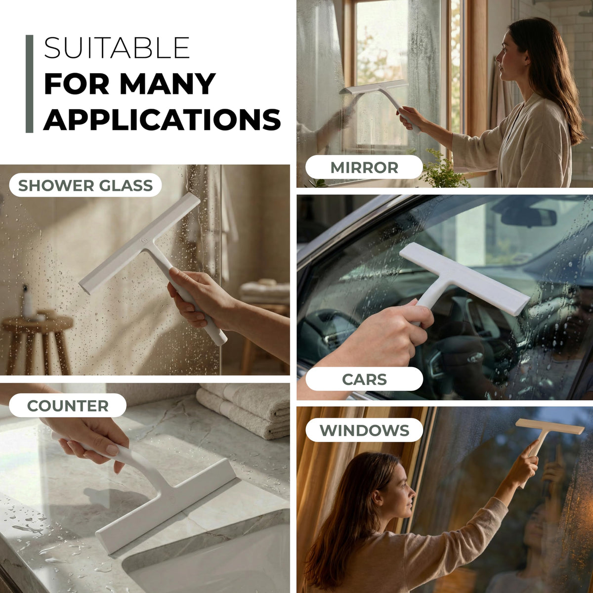 GÜTEWERK hygienic silicone coating resists dirt on shower surfaces